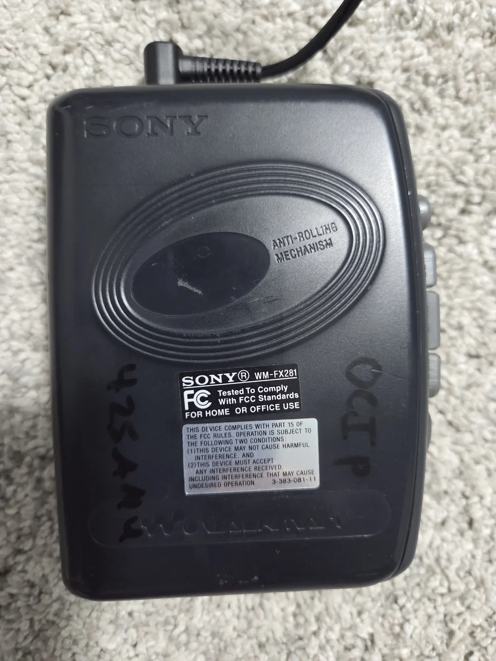 Vintage Sony Walkman WM-FX281 Portable TV/FM/AM Weather Band Handheld Tuner